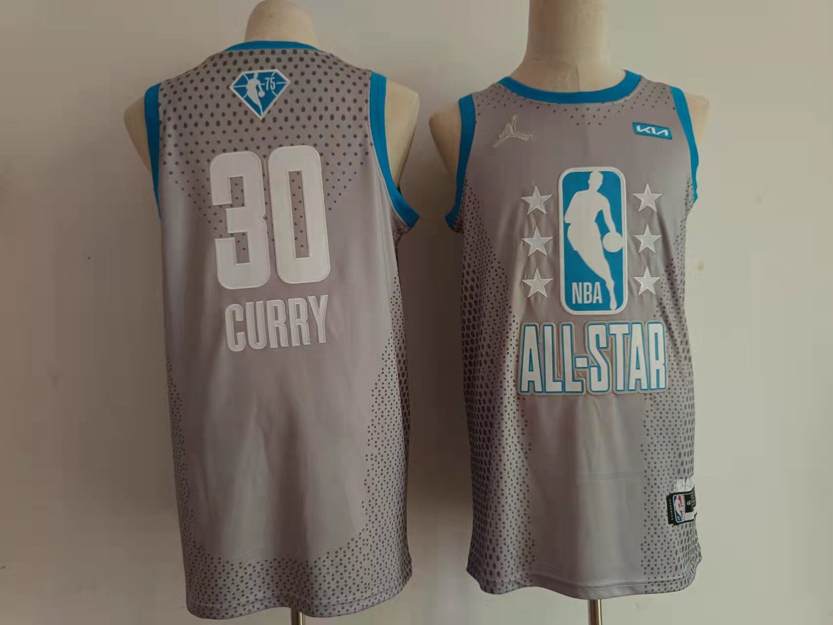 Men Golden State Warriors #30 Curry Grey 2022 All Star NBA Jersey->new york yankees->MLB Jersey